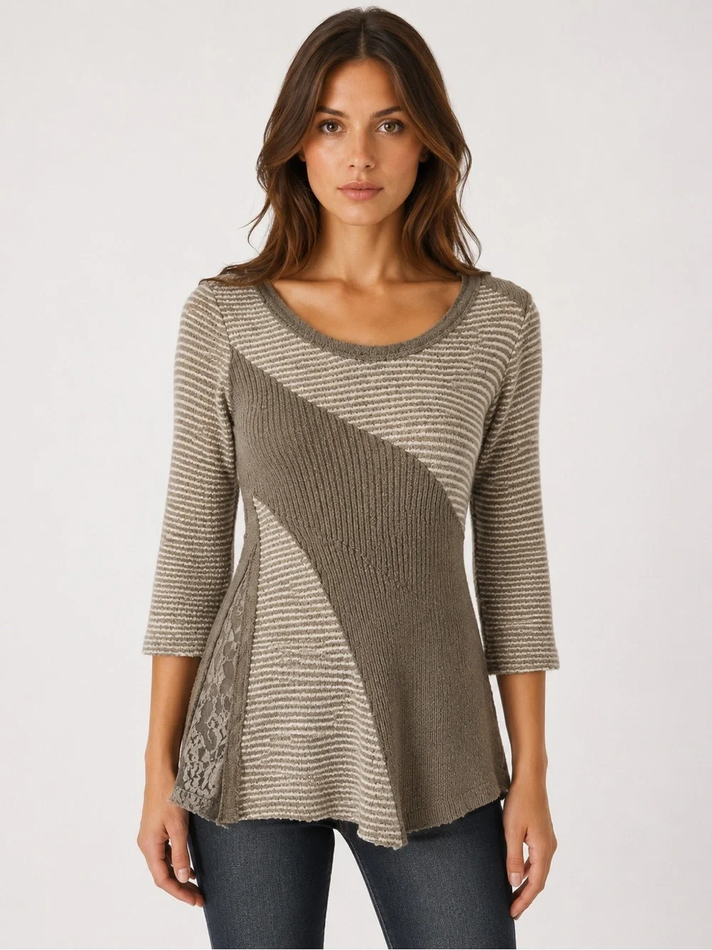 Anthropologie Angel Of The North Leta Knit Lace Sweater Small